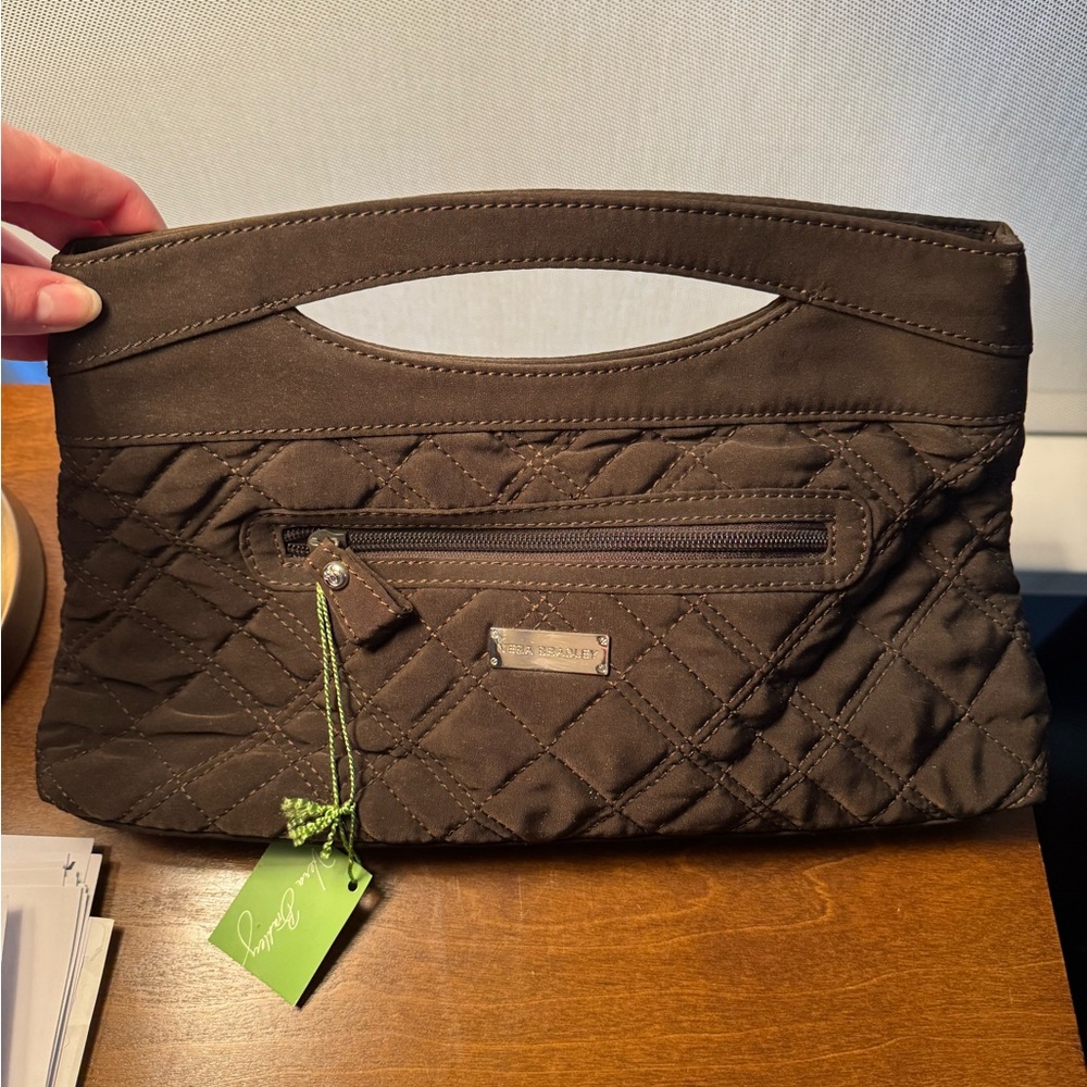 Brown Leather Clutch